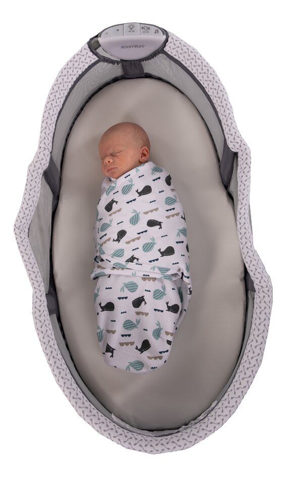 Bo Jungle Couverture d'emmaillotage B-Wrap Blue Whale coton