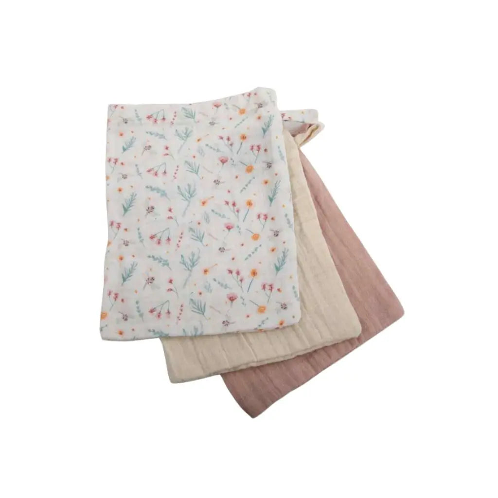 Dreambee Washandje Oscar Flowers B 15 x L 21 cm - 3 stuks