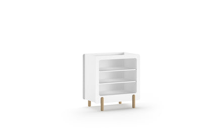Jaxx Chambre de bebe 2 pièces (lit L 12 x Lg 6 cm - table à langer) Smile blanc