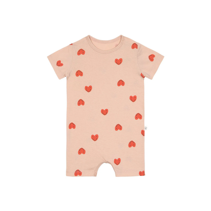 Lässig Playsuit Heart Peach Rose