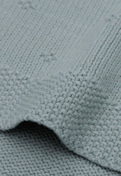 Jollein Couverture pour lit Cosy Knit Sea Green coton Lg 150 x L 100 cm