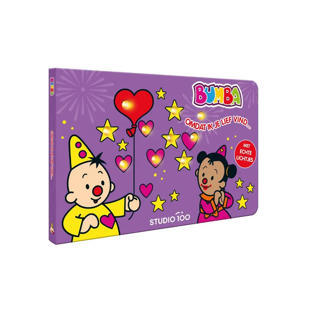 Bumba Kartonboek met flapjes en lichtjes - Omdat ik je lief vind...