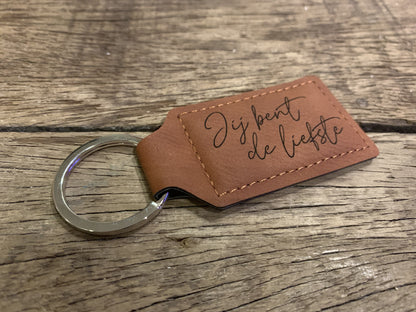 Dotti Porte-clés "Peter, jij bent de liefste" brun