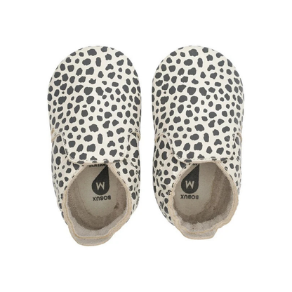 Bobux Chaussons Soft Soles Dalmation Vanilla écru 9-15 M