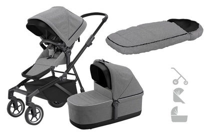 Thule 3-in-1 Kinderwagen Sleek + Voetenzak Grey Melange