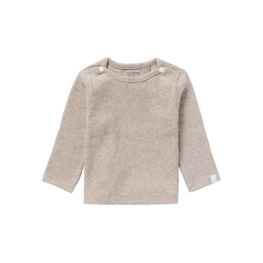 Noppies T-shirt à longues manches Rib Natal Taupe Grey