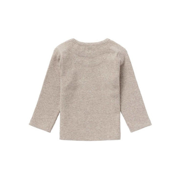 Noppies T-shirt met lange mouwen Rib Natal Taupe Grey