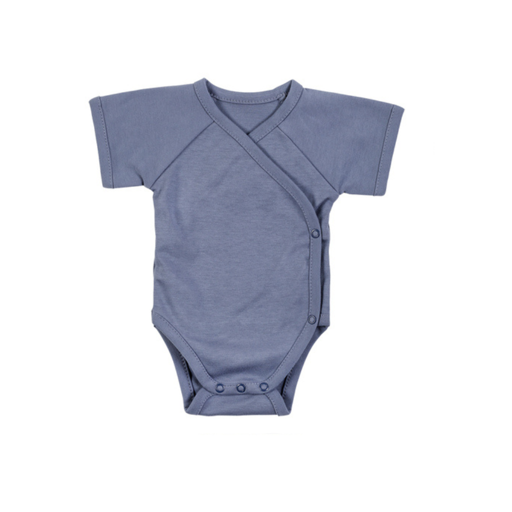 Dreambee Body met overslag en korte mouwen Essentials streepjes blauw - 2 stuks