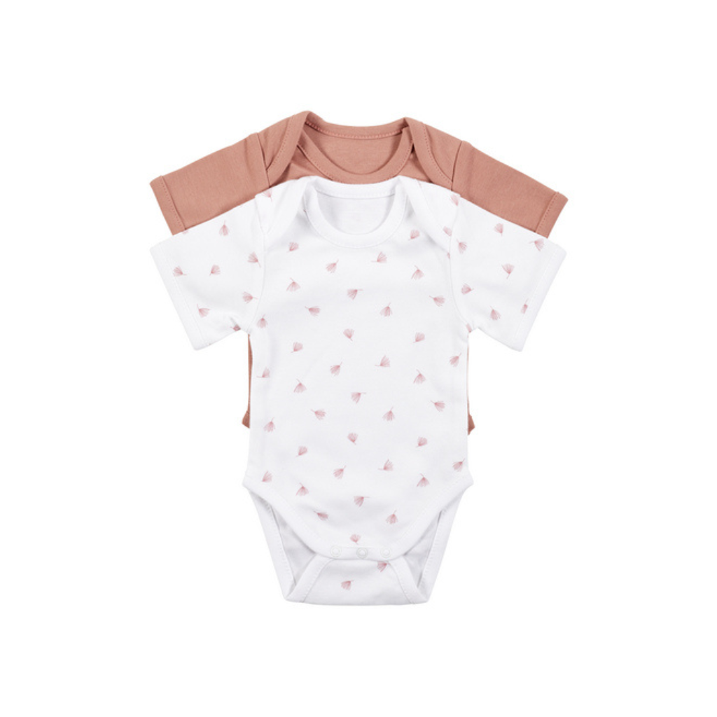Dreambee Body à manches courtes Essentials Flower rose - 2 pièces