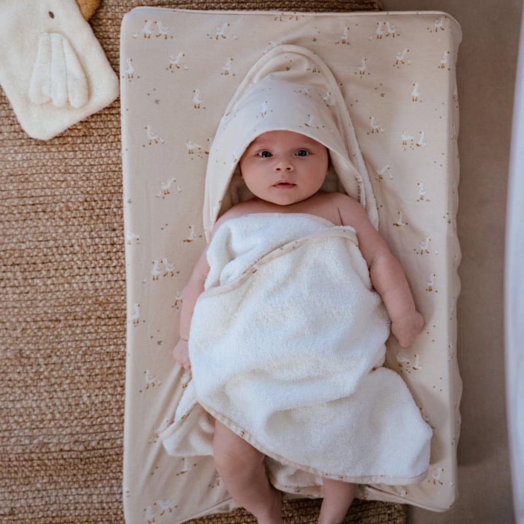 Little Dutch Cape de bain Newborn Naturals Little Goose Lg 75 x L 75 cm