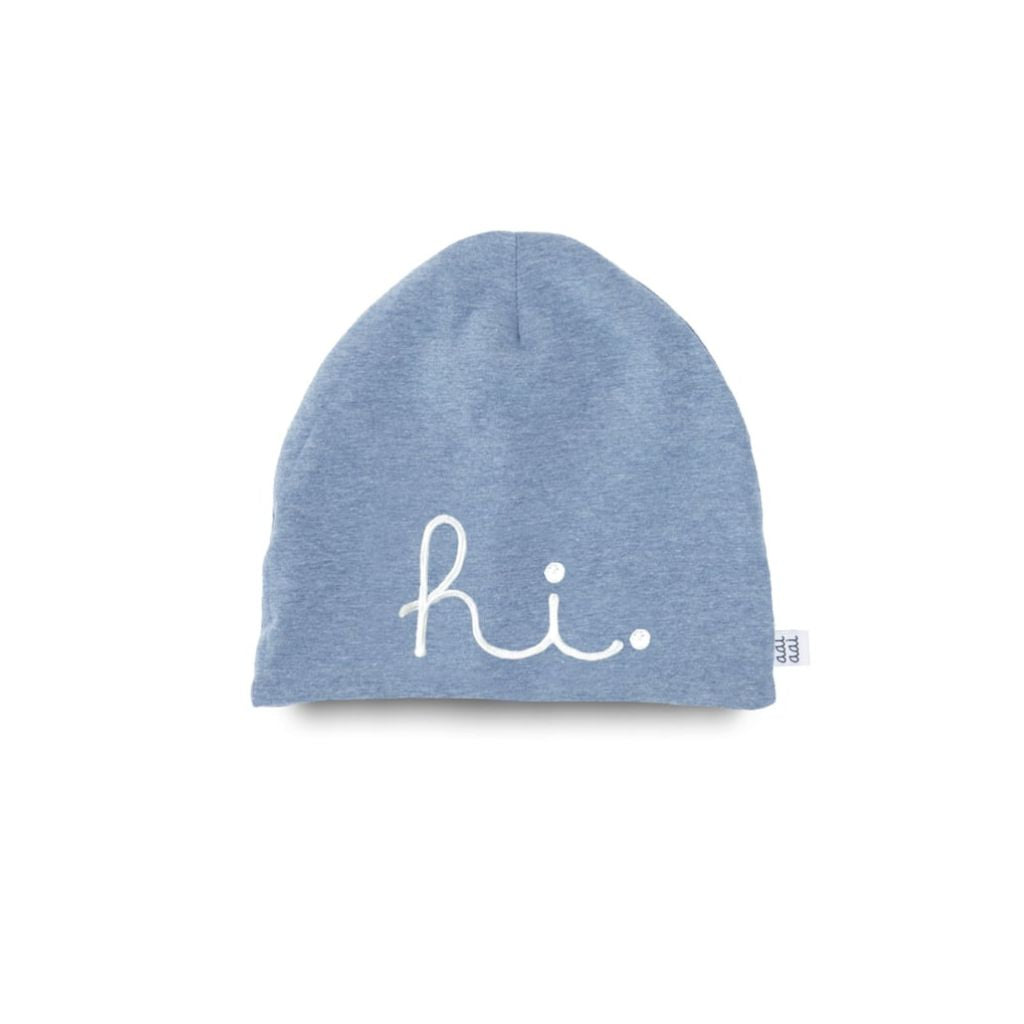 muts, HI beanie, m0-3m, denim, unisex