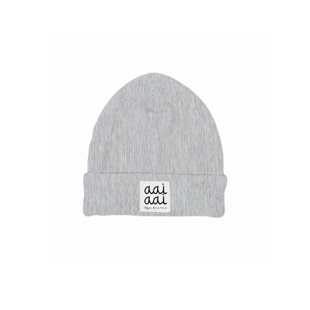 muts RIB beanie, m0-3m, Grey, unisex