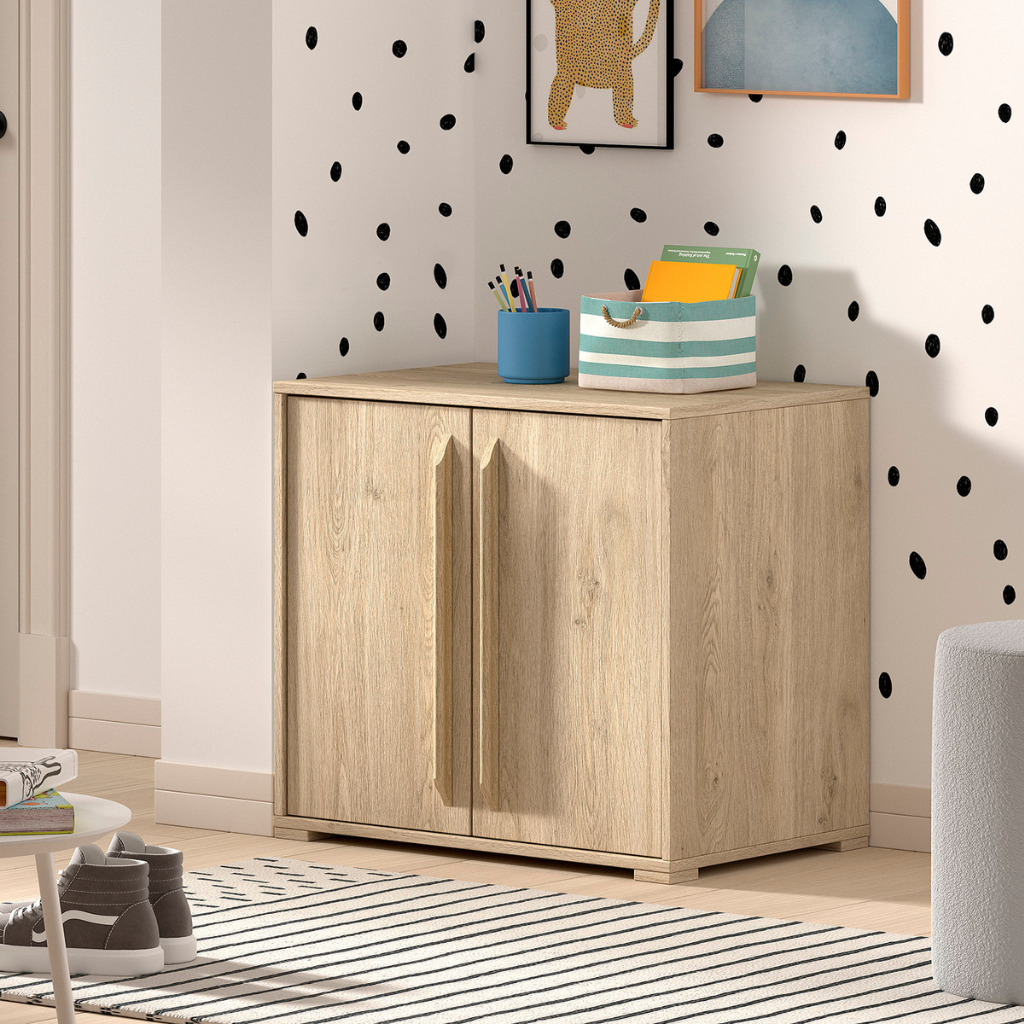 JAXX Commode 2 deuren Sam voor halfhoogslaper Oak