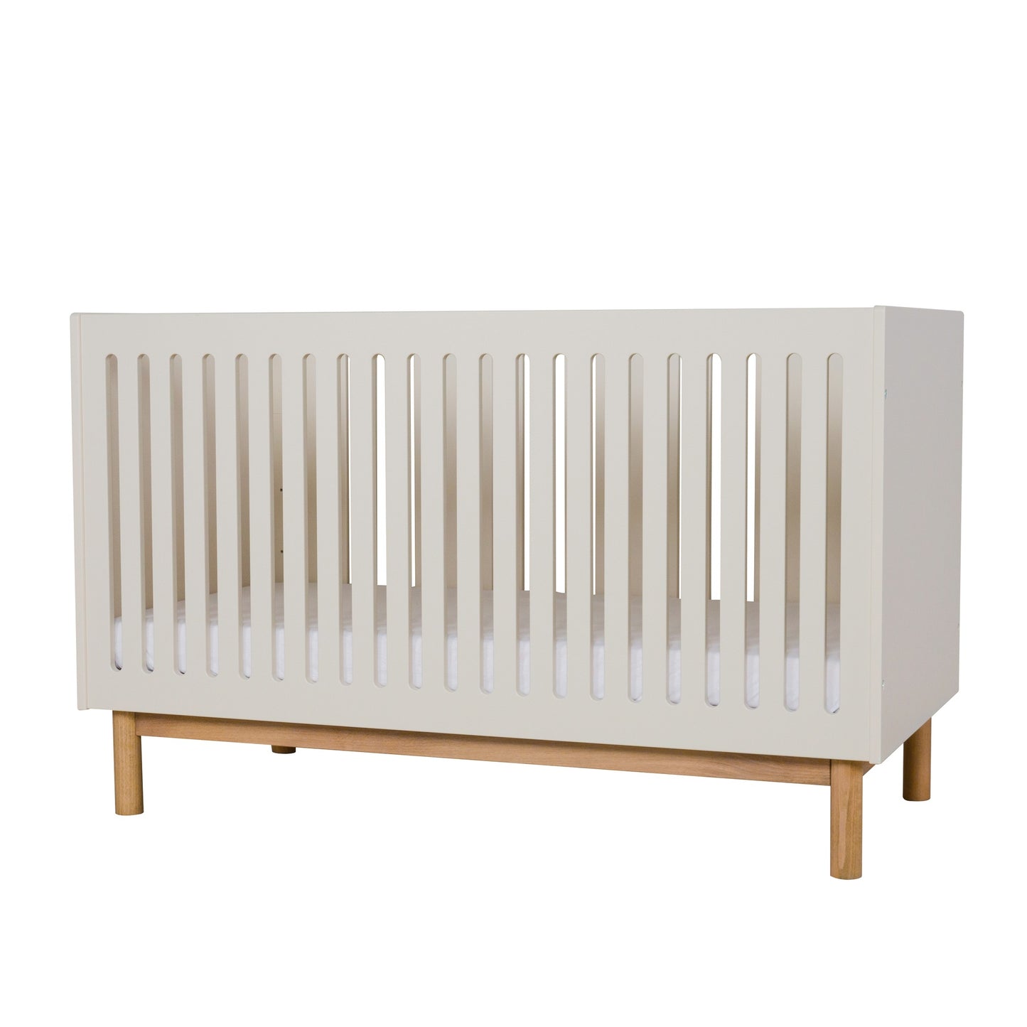 Quax 2-delige babykamer (meegroeibed L 140 x B 70 cm + commode met verlengstuk) Mood Clay