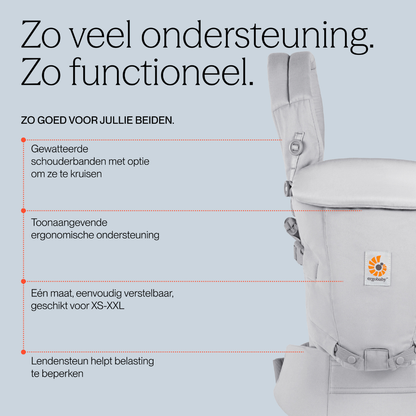 ERGObaby Porte-bébé combiné Adapt SoftFlex Mesh Pearl Grey