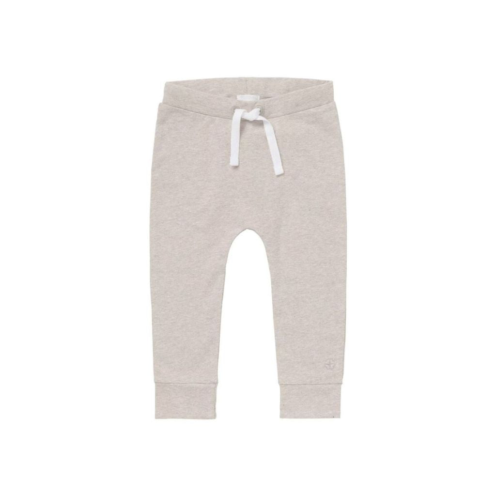 Broekje katoen met koord, Jersey loose Melissa, m 68, Taupe Melange, noppies uniseks