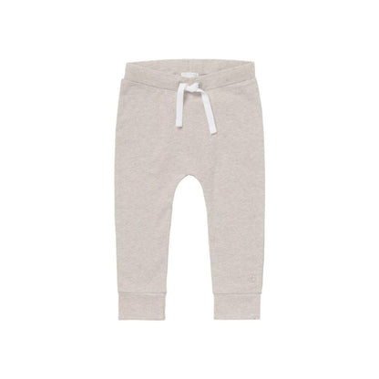 Broekje katoen met koord, Jersey loose Melissa, m 68, Taupe Melange, noppies uniseks