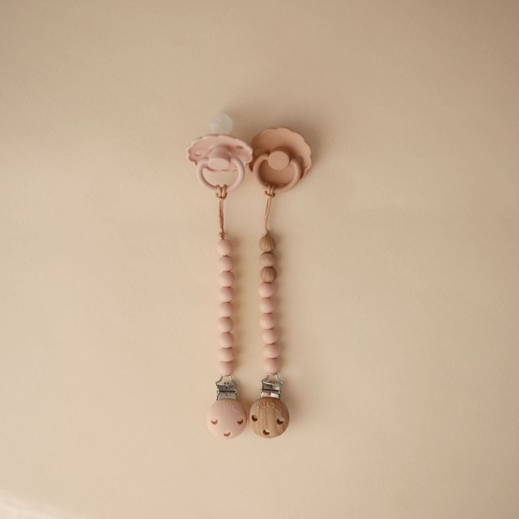 Mushie Attache-sucette Eva Blush