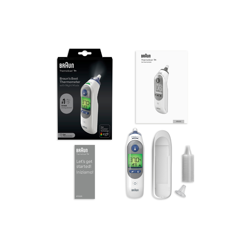 Braun Thermomètre infrarouge ThermoScan 7+ avec Age Precision