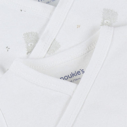 Noukie's Body cache-coeur coton bio Fluffy & Orso blanc - 2 pièces