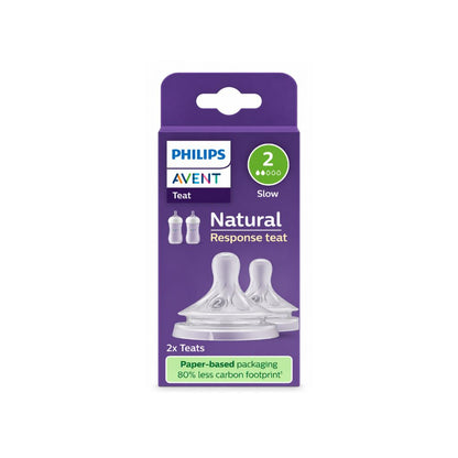 Philips AVENT Speen Natural Response langzame melktoevoer - 2 stuks