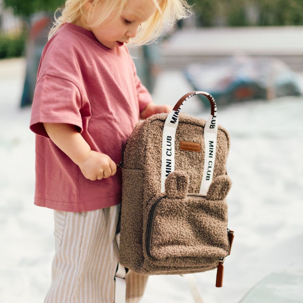 Childhome Sac à dos Mini Club Teddy Brun