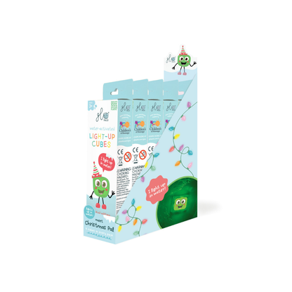 Glo Pals Jouet de bain Light up cubes de Noël - 4 pièces