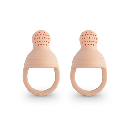 Mushie Sabbelzakje Fresh Food Feeder Blush - 2 stuks