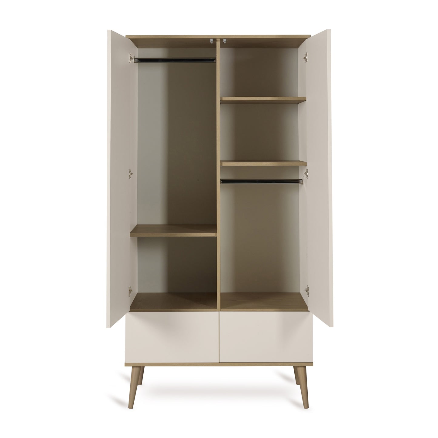 Quax Chambre de bebe 3 pièces (lit evolutif L 14 x Lg 7 cm - commode - armoire 3 portes) Flow Clay
