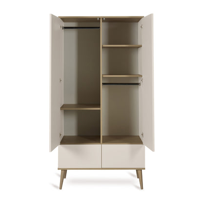 Quax Chambre de bebe 3 pièces (lit evolutif L 14 x Lg 7 cm - commode - armoire 3 portes) Flow Clay