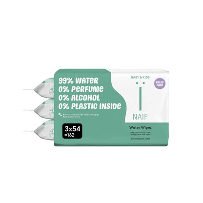 Naïf Lingettes humides Plastic Free Wipes 3 x 54 pièces