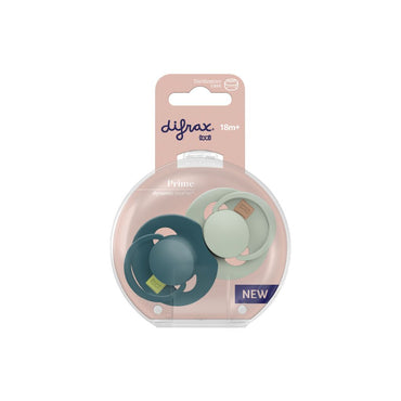 Difrax Sucette 18 mois + LOVI Dynamic Prime Pistachio/Green - 2 pièces