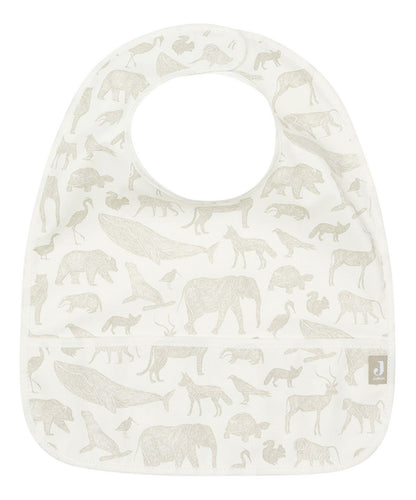Jollein Bavoir Animals Waterproof Olive Green - 2 pièces