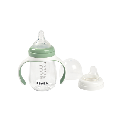 Béaba Gobelet d'apprentissage 2-en-1 210 ml Sage Green