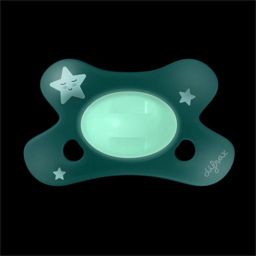 Difrax Sucette Dental 0-6 mois Moutons Glow in the Dark