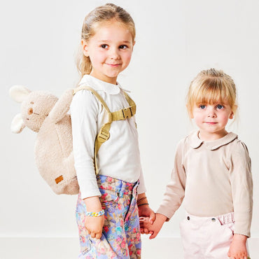 Nattou Rugzakje knuffel konijn beige
