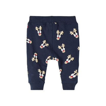 Name it broek aop christmas, m 62, Dark Sapphire, uniseks