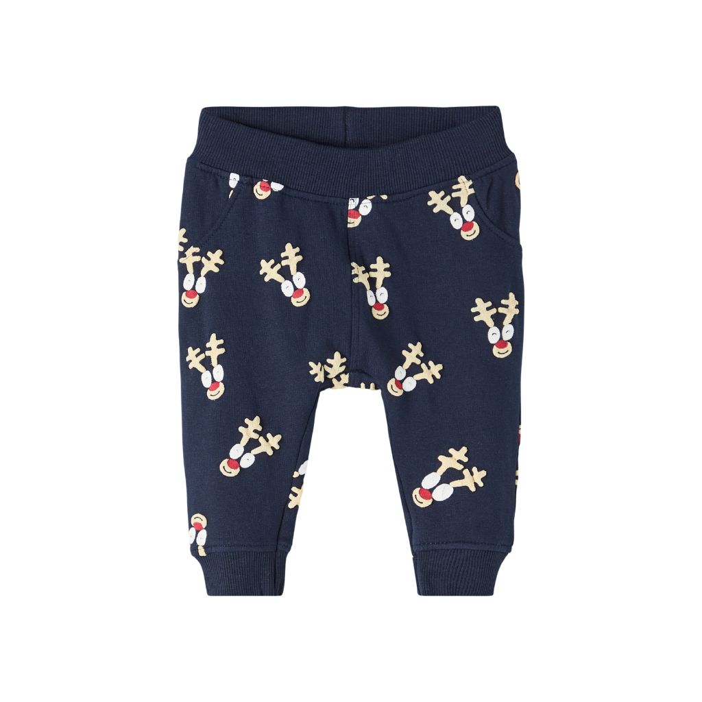Name it broek aop christmas, m 62, Dark Sapphire, uniseks