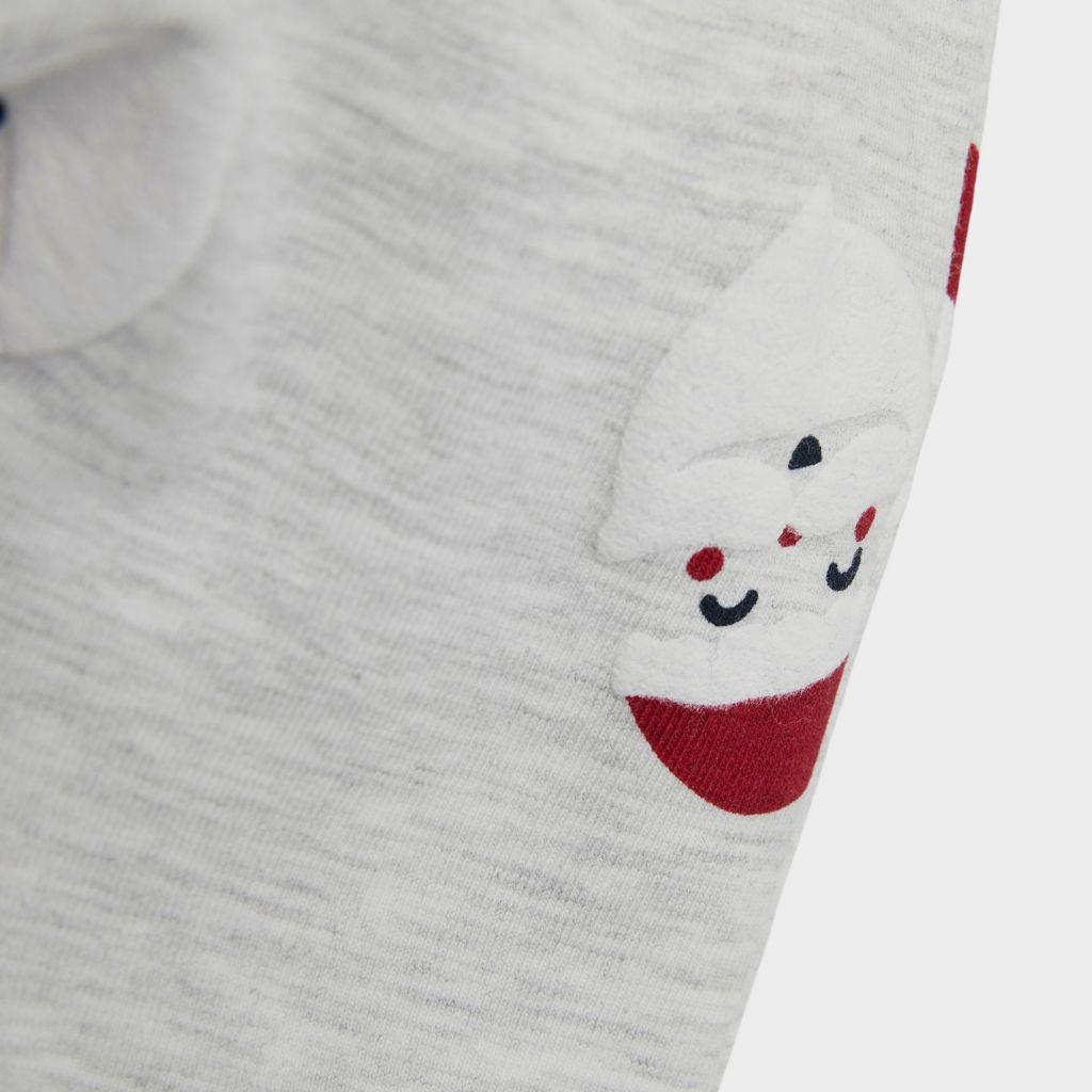 Name it broek aop christmas, m 74, Light Grey Melange,uniseks