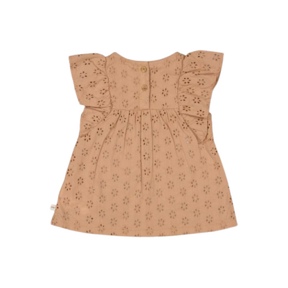 Feetje Jurk + slip broderie Summer Woven m 80 Brown Meisjes