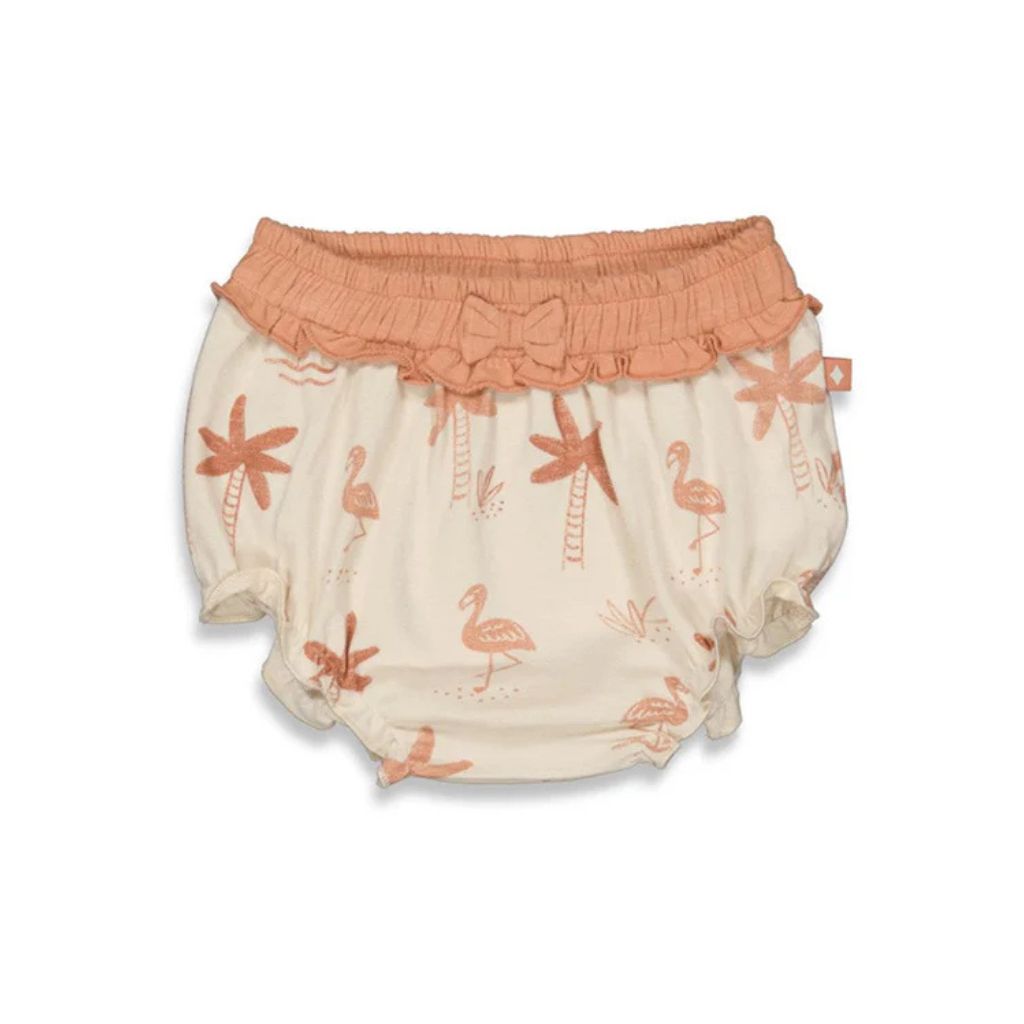 Feetje slip AOP-flamingo, m68, Offwhite, meisjes