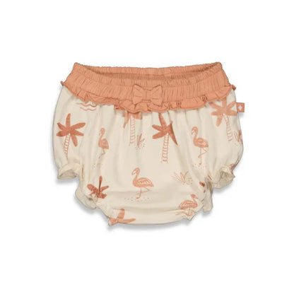 Feetje slip AOP-flamingo, m80, Offwhite, meisjes