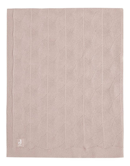 Jollein Couverture pour berceau ou parc Shell Knit Wild Rose