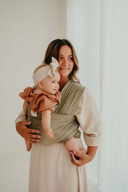 Babylonia Draagdoek Tricot-Slen Bamboo khaki