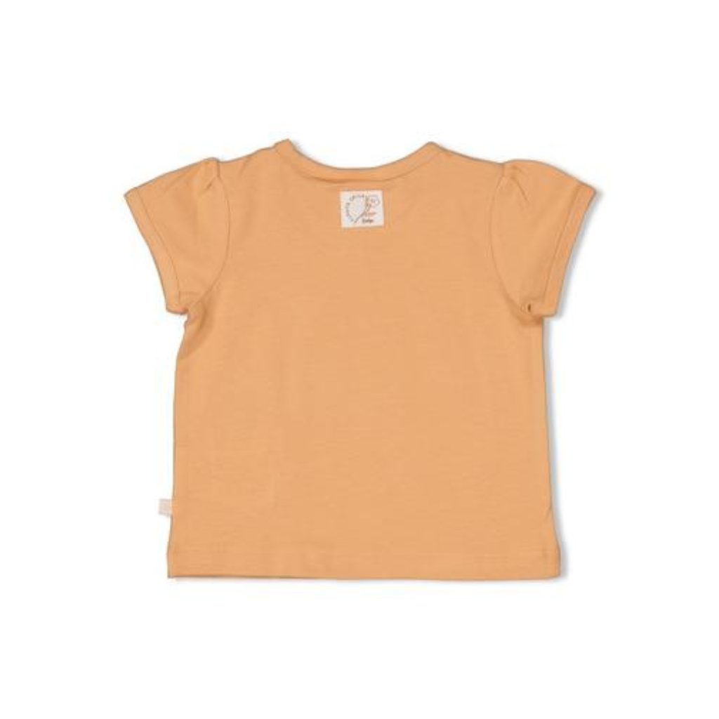 Feetje T-shirt - Flower Field m 56 Apricot Meisjes