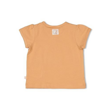 Feetje T-shirt - Flower Field m 68 Apricot Meisjes