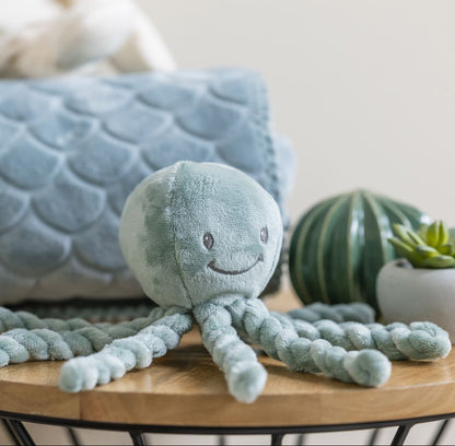 Nattou Lapidou Octopus Vert cuivré 25 cm