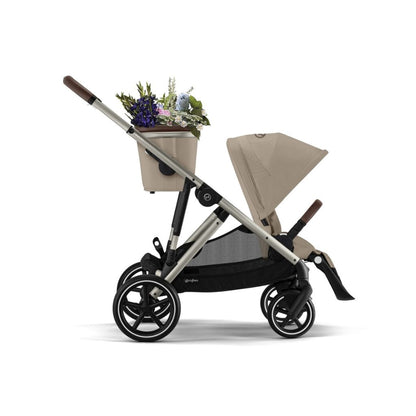 Cybex Poussette Gazelle S Taupe + nacelle + siège supplémentaire