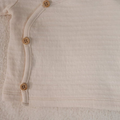 Little Dutch T-shirt longues manches cache-cœur Creme