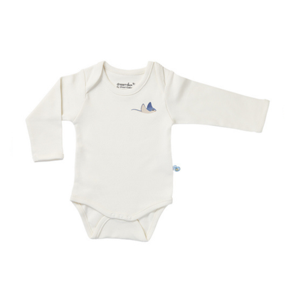 Dreambee Body met lange mouwen Billie beige/grijs - 2 stuks